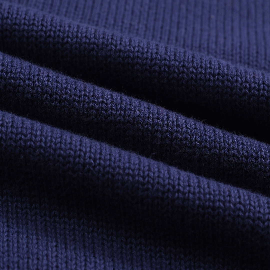 Men's navy blue vintage collegiate cardigan