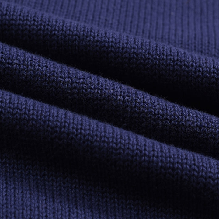 Men's navy blue vintage collegiate cardigan