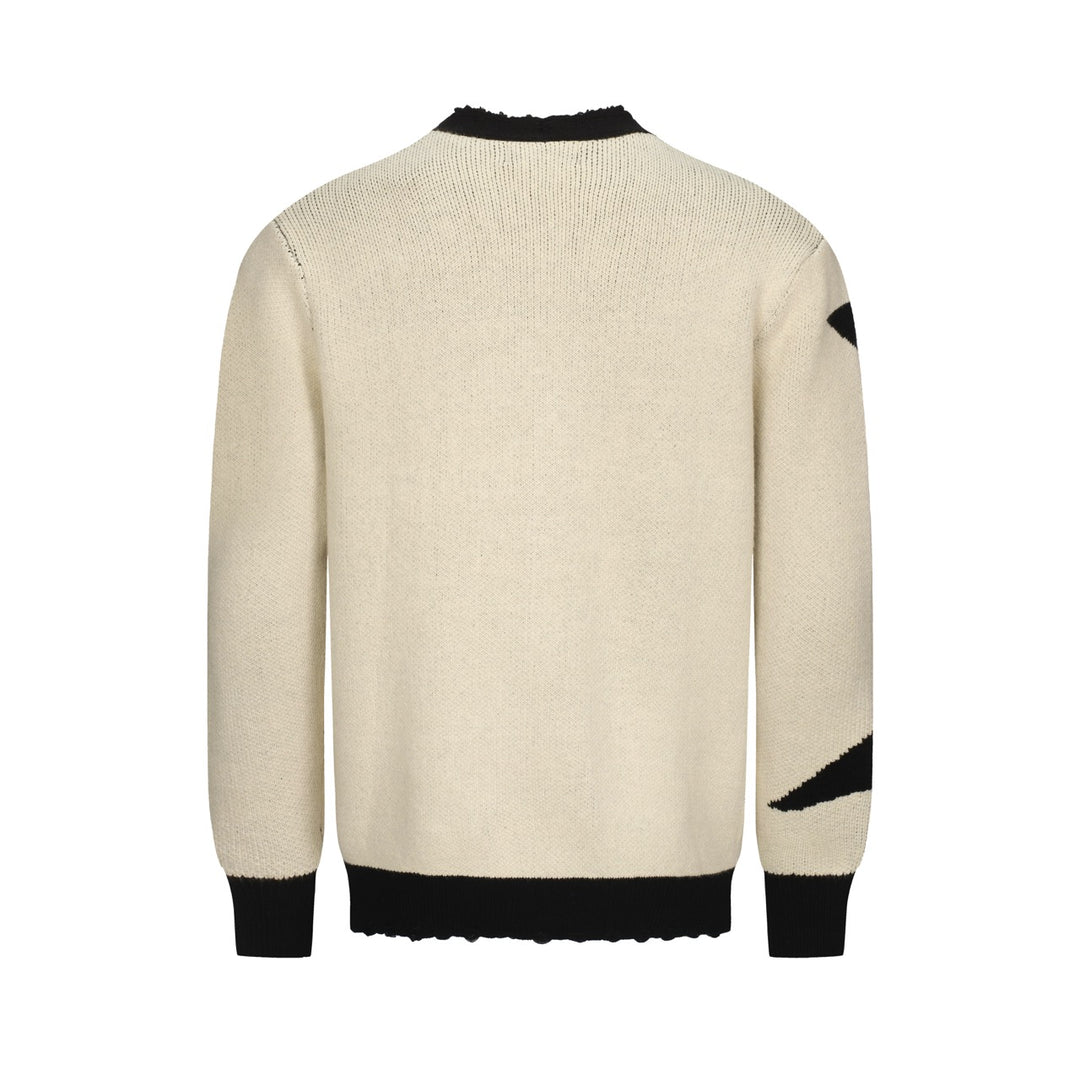 Ανδρικό μπουφάν πουλόβερ από πλεκτό βερίκοκο αστέρι ζακάρ