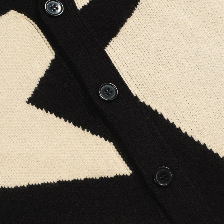 Ανδρικό μπουφάν πουλόβερ από πλεκτό βερίκοκο αστέρι ζακάρ