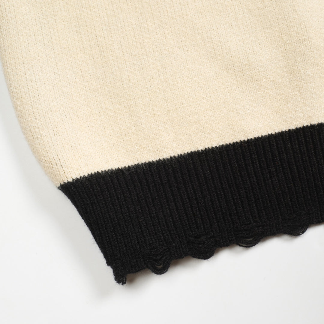 Ανδρικό μπουφάν πουλόβερ από πλεκτό βερίκοκο αστέρι ζακάρ