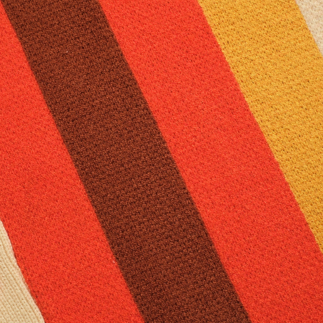 Men's multicolor striped jacquard sweater coat