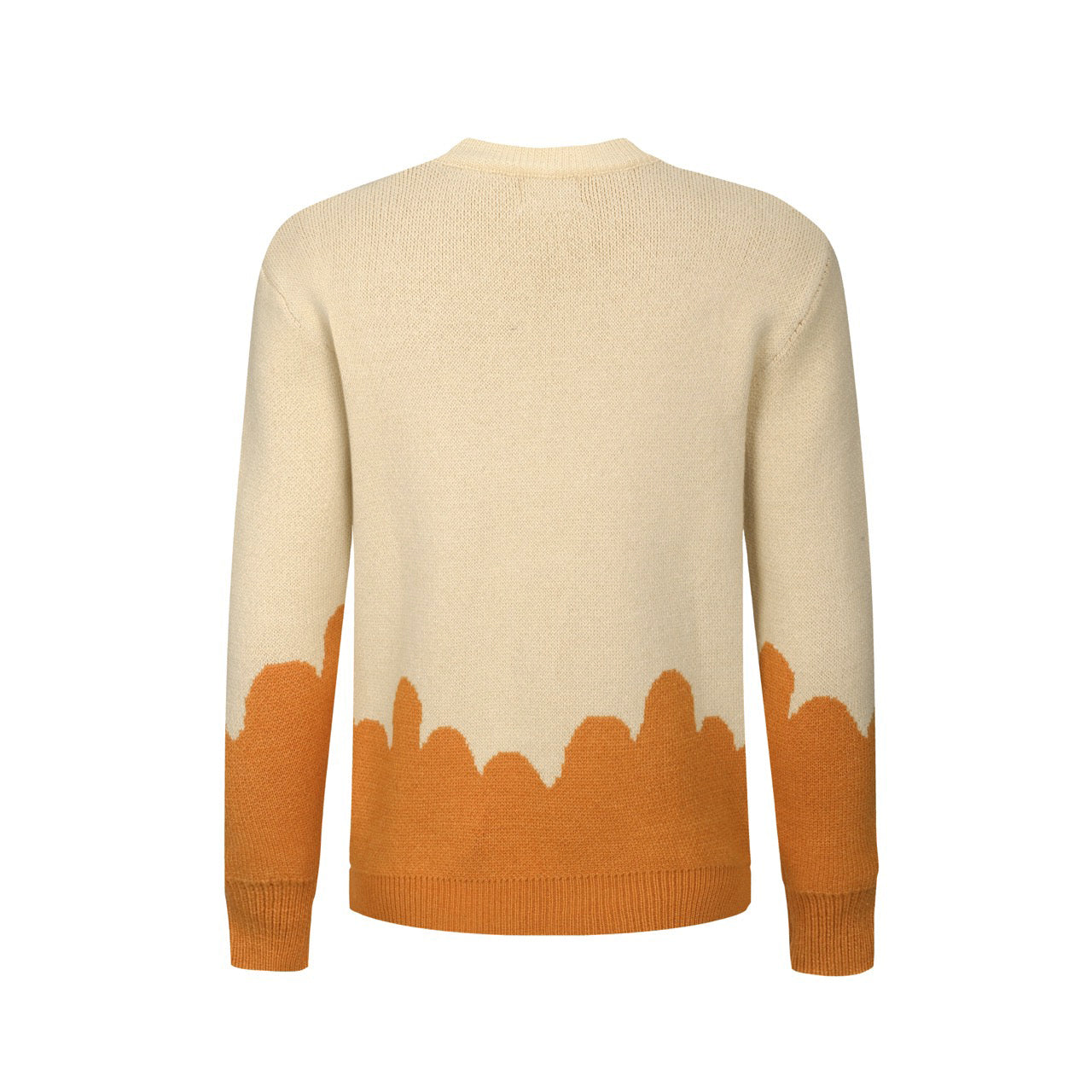 Men's orange duck jacquard vintage sweater – OXKnit