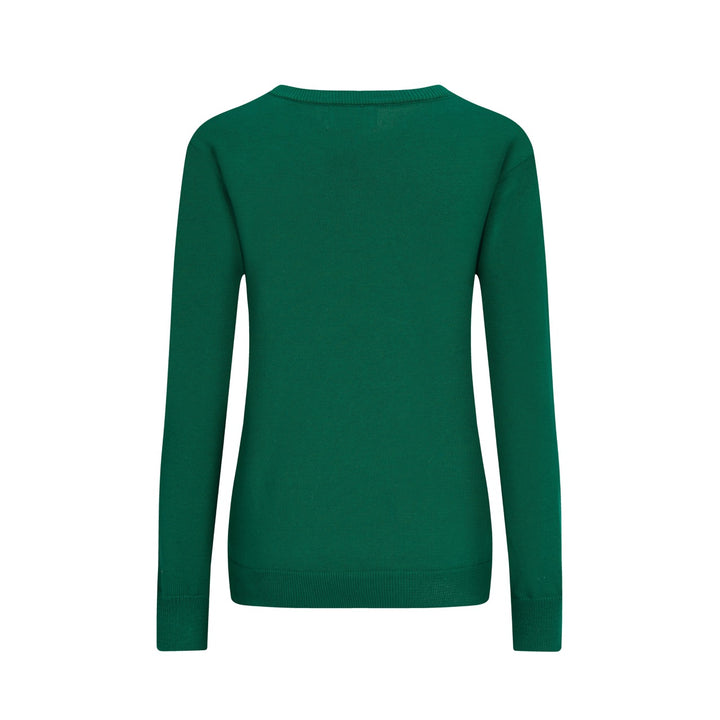 Grønt lynmønster for kvinner i jacquardstrikk