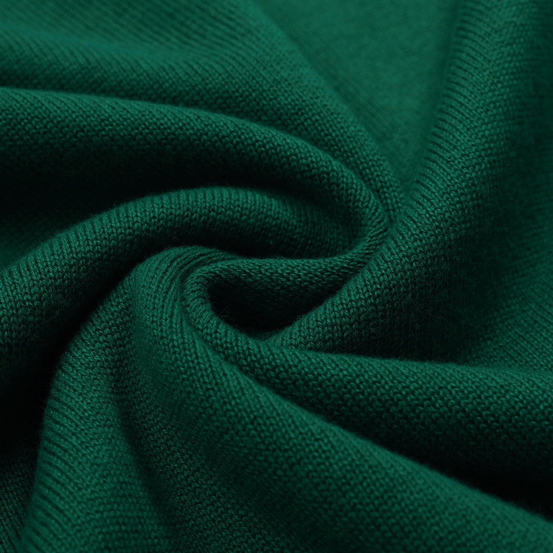 Grønt lynmønster for kvinner i jacquardstrikk