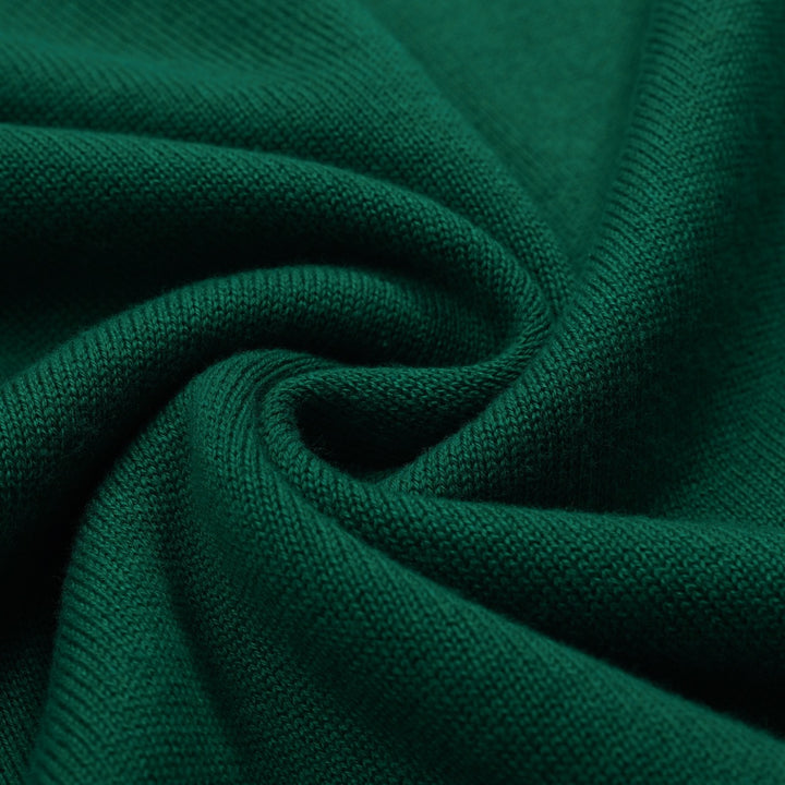 Grønt lynmønster for kvinner i jacquardstrikk