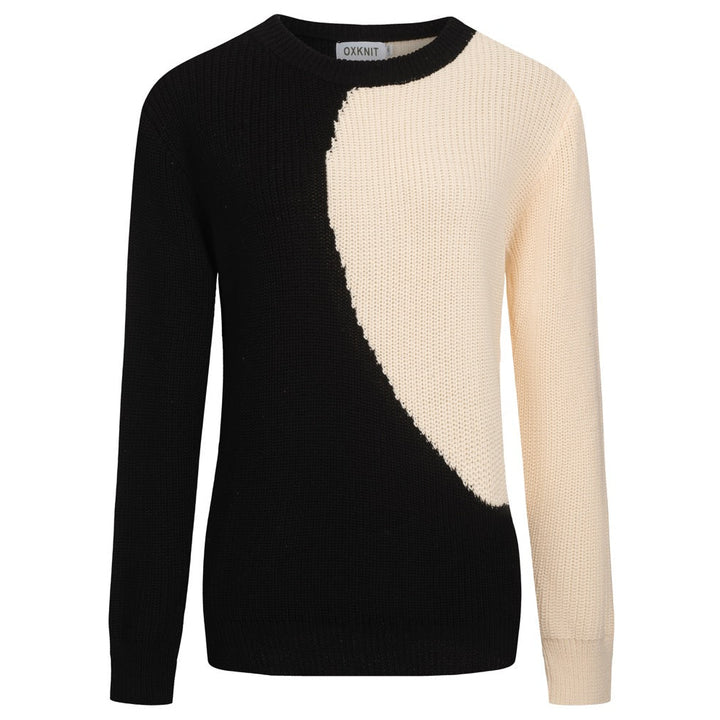 Women's black collage art vintage knitwear