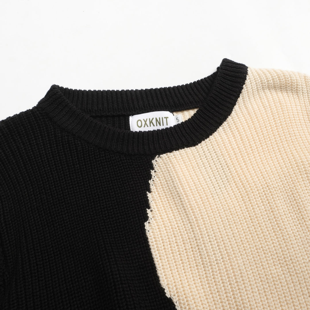 Women's black collage art vintage knitwear