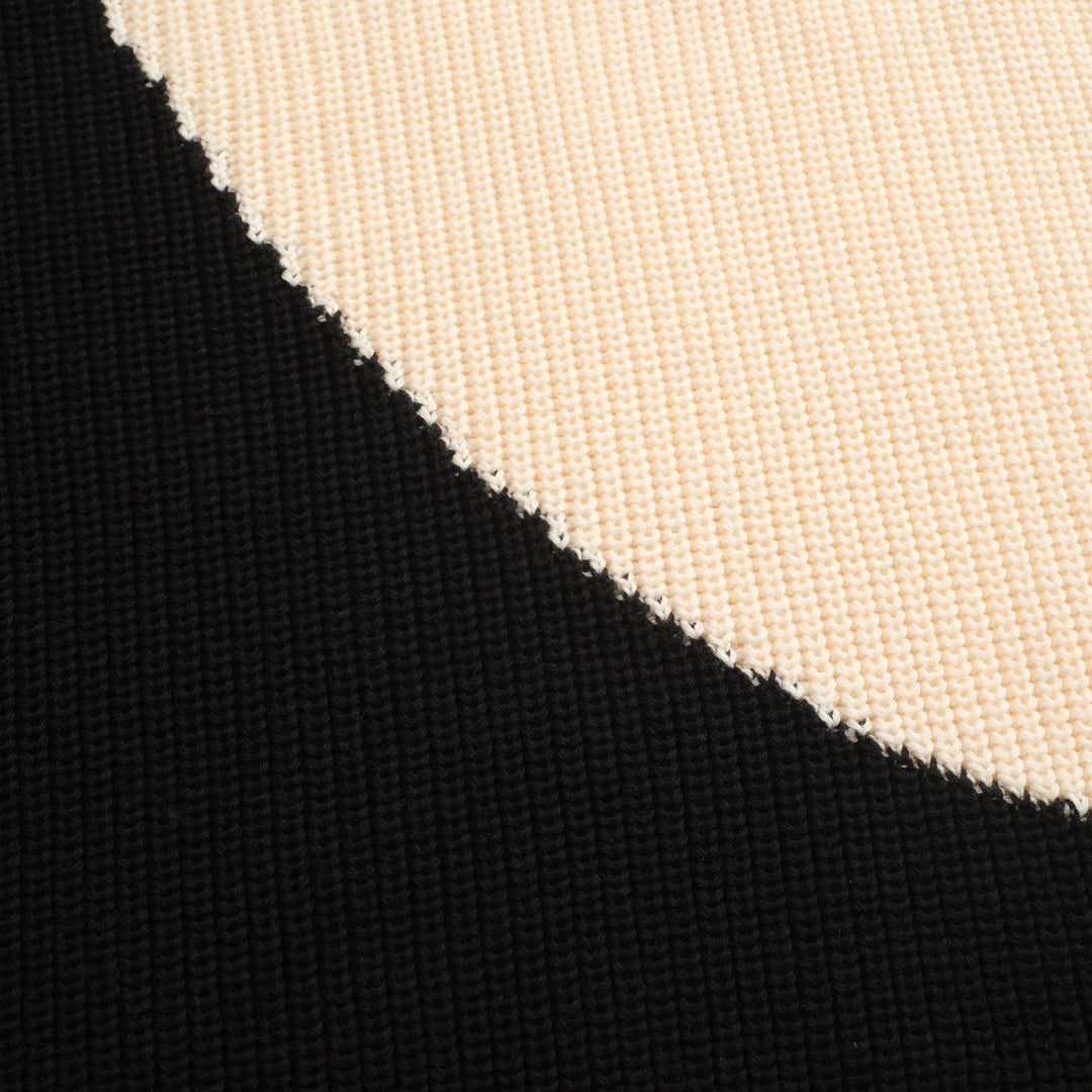 Women's black collage art vintage knitwear