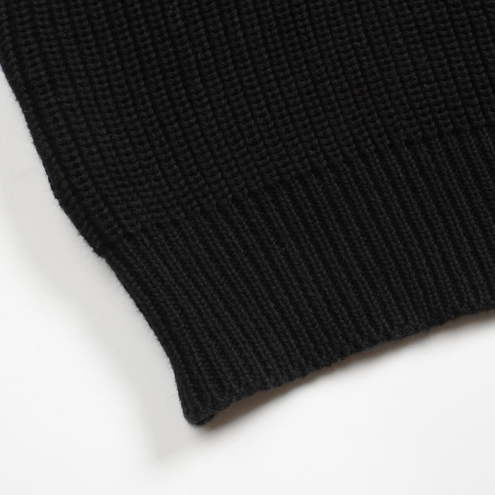 Women's black collage art vintage knitwear