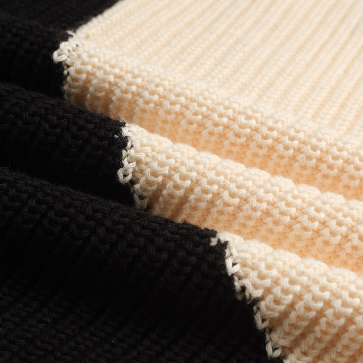 Women's black collage art vintage knitwear