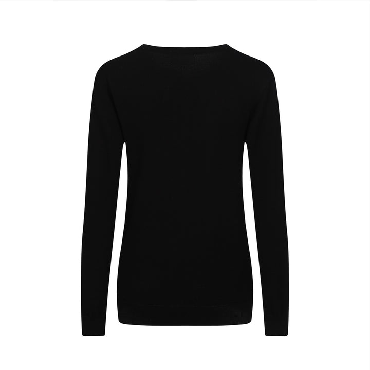 Women's black vintage pattern striped knitwear