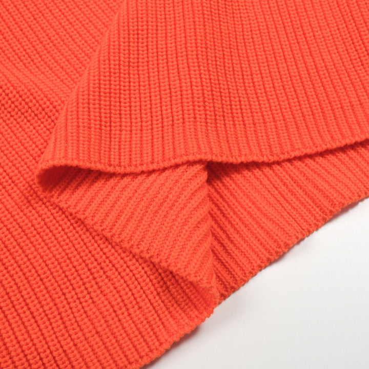 Women's khaki striped jacquard vintage knit skirt