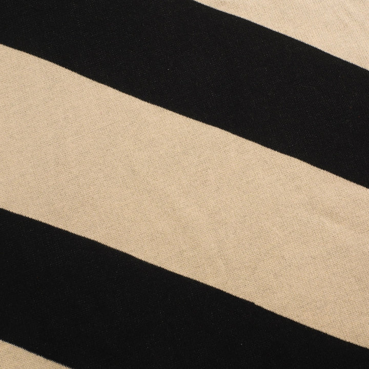 Women's black diagonal stripe jacquard vintage knit skirt