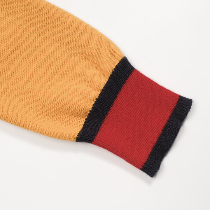 Women's yellow vintage embroidered cardigan