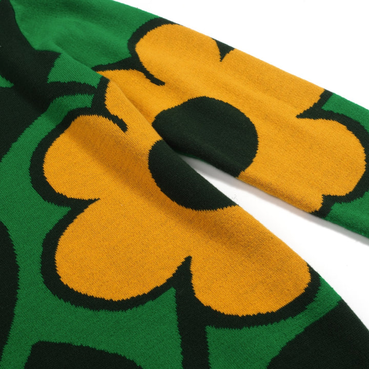 Maglieria da donna verde fiore art street