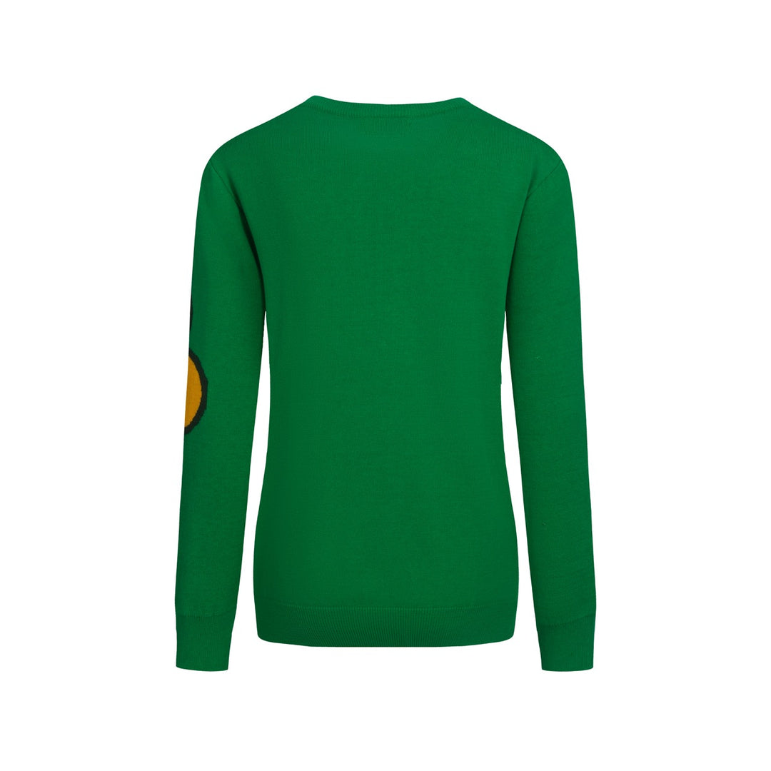 Maglieria da donna verde fiore art street