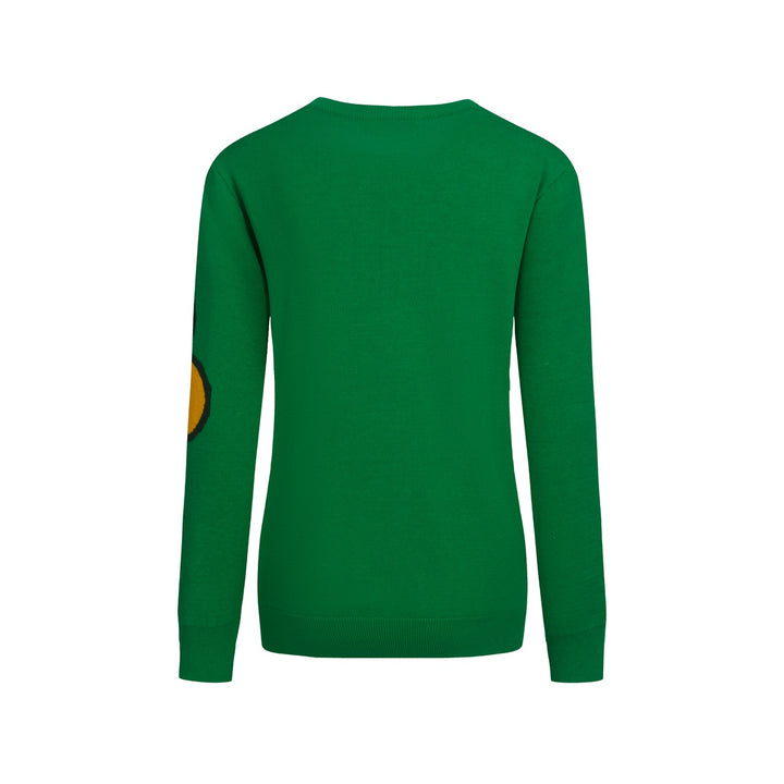 Maglieria da donna verde fiore art street