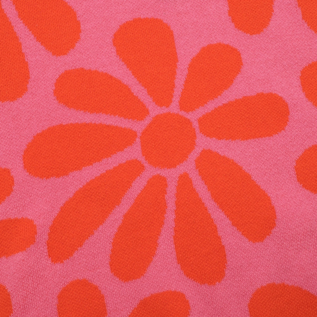 Kvinners flerfargede strikkevarer med blomsterbobleermer