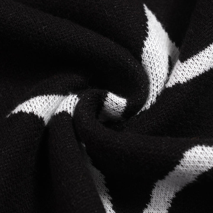 Women's black heart star vintage knit skirt