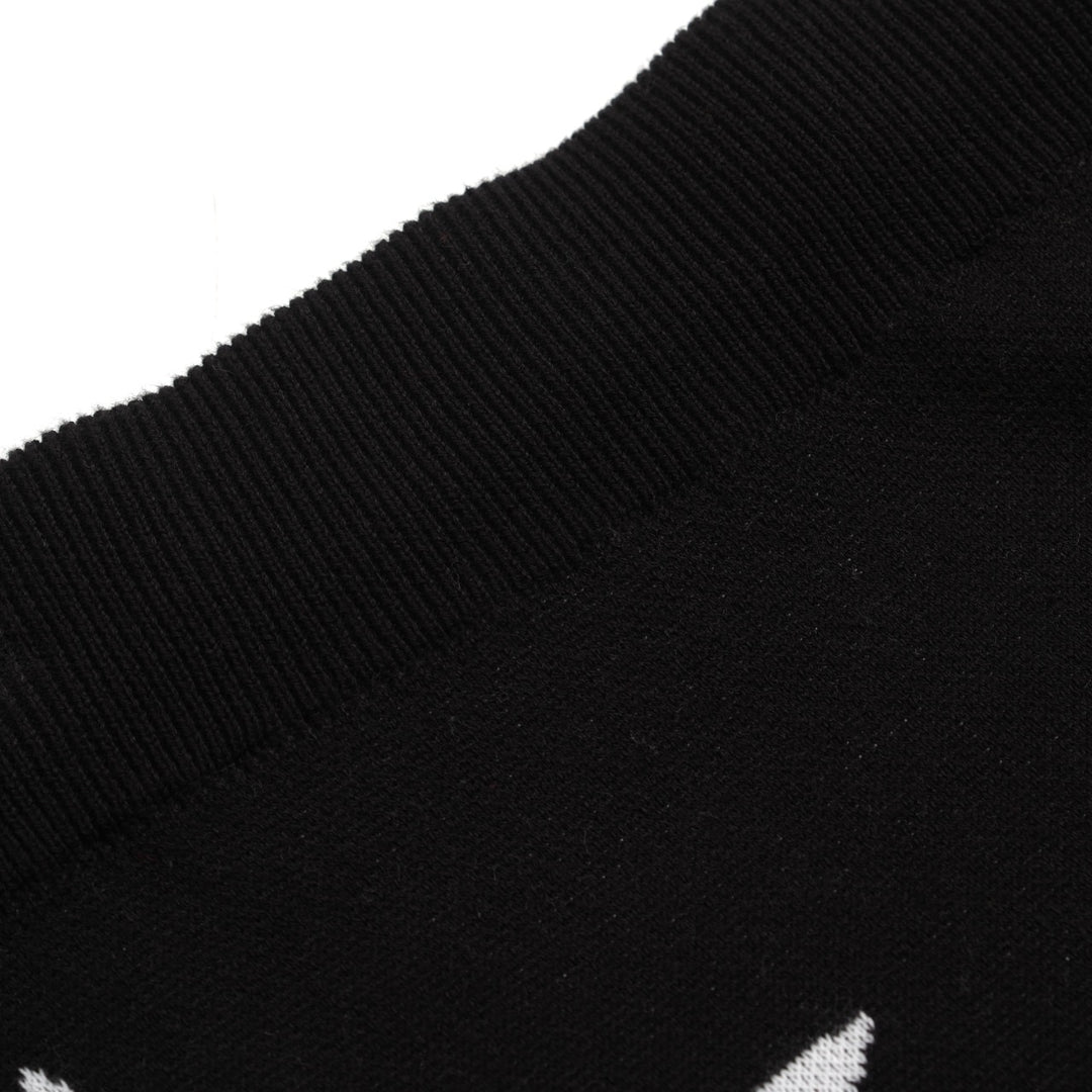 Women's black heart star vintage knit skirt