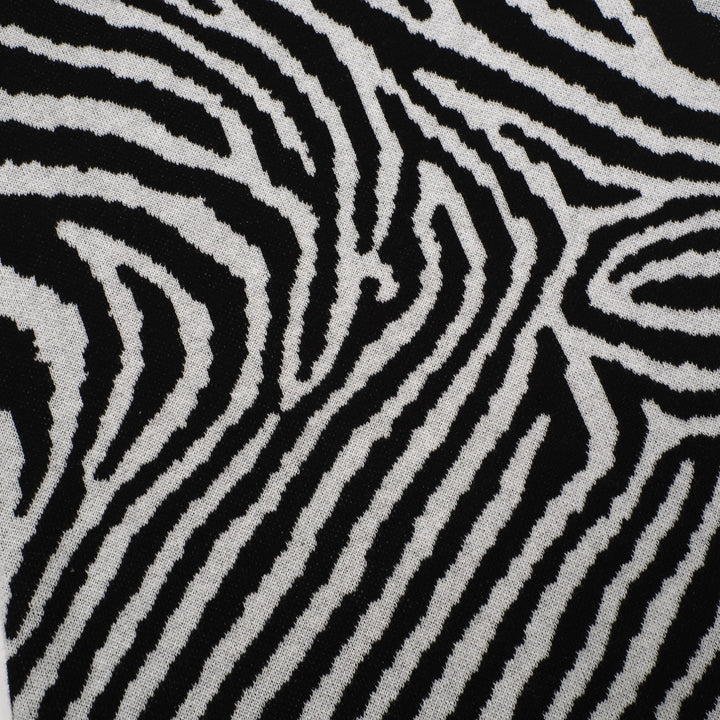 Women's black vintage striped small horse street fashion jacquard knit set