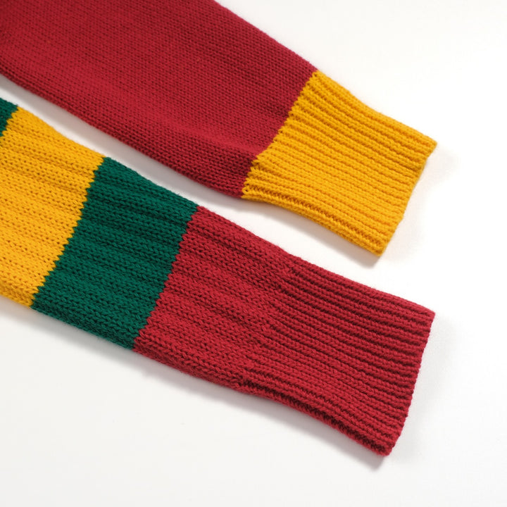 Men's Colour-matched vintage knit pocket V-neck polo