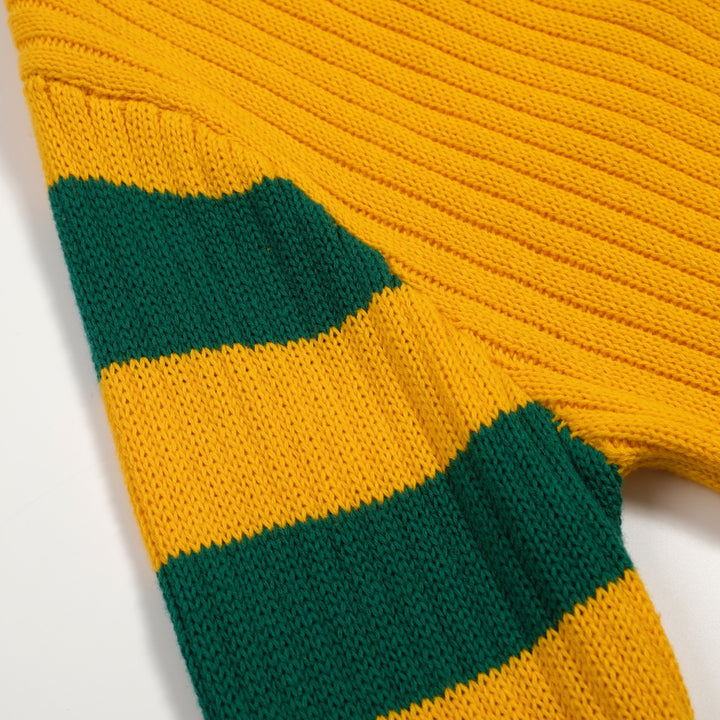 Men's Colour-matched vintage knit pocket V-neck polo