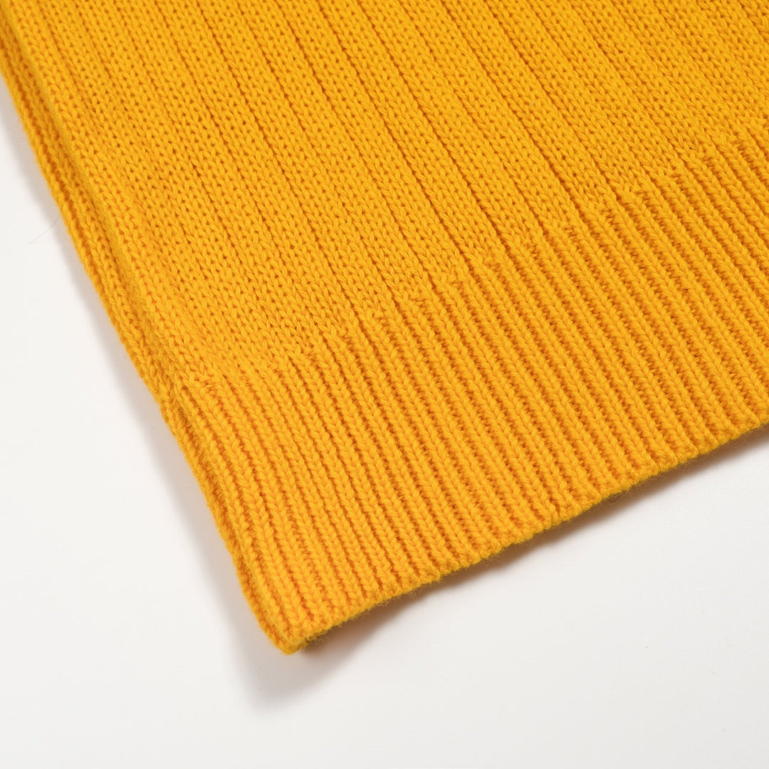 Men's Colour-matched vintage knit pocket V-neck polo