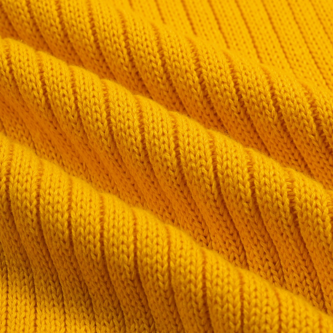 Men's Colour-matched vintage knit pocket V-neck polo