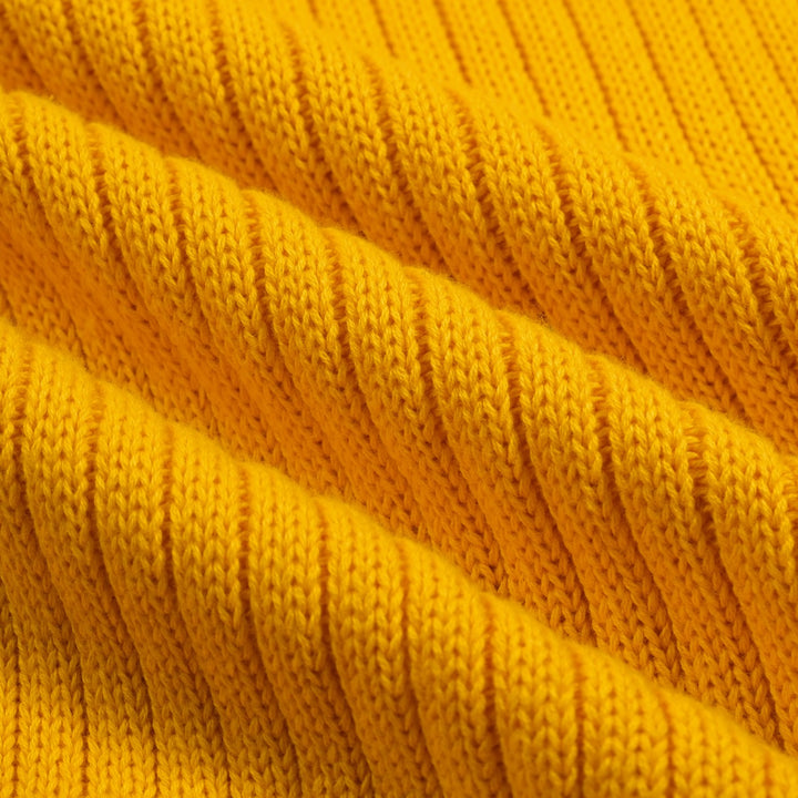 Men's Colour-matched vintage knit pocket V-neck polo