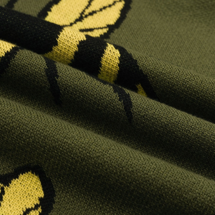 Men's Green Bee vintage V-neck knit polo