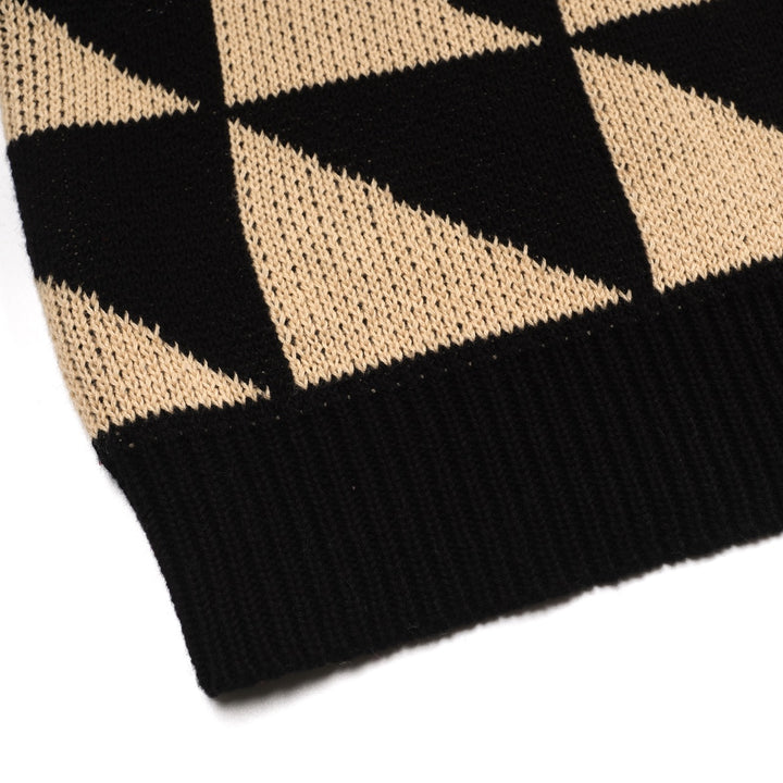 Men's black rose vintage casual knit cardigan