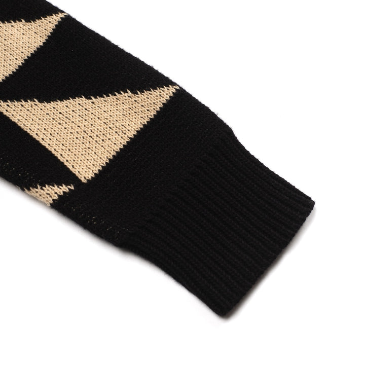 Men's black rose vintage casual knit cardigan