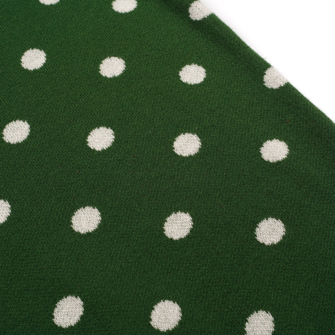 Women's Green Cat Ancient Tune Art Round Neck Knitwear