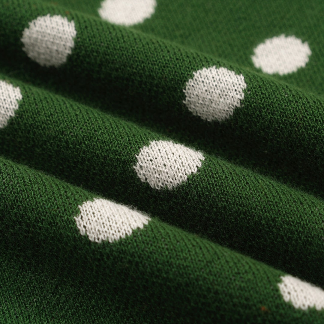 Women's Green Cat Ancient Tune Art Round Neck Knitwear