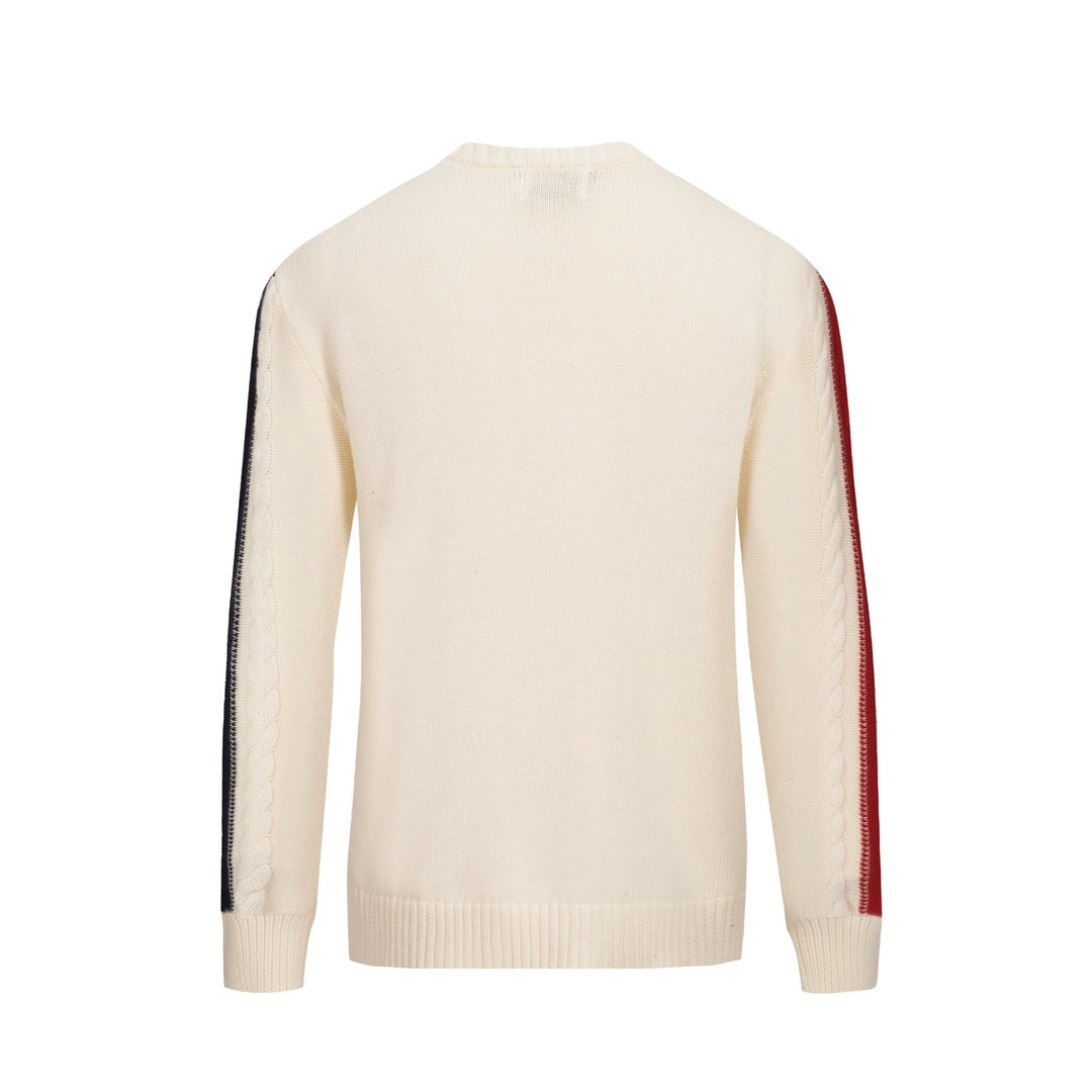 Men's white apricot 1969 jacquard vintage knitwear