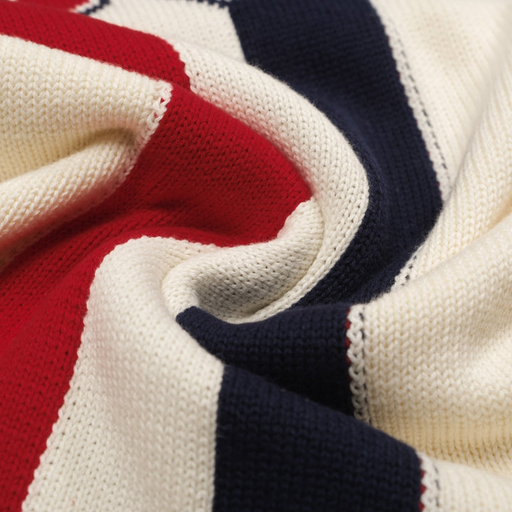 Men's white apricot 1969 jacquard vintage knitwear