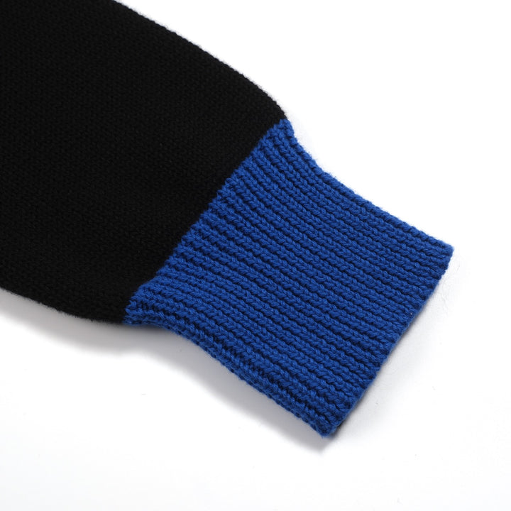 Mens black Shark vintage print jacquard knitwear