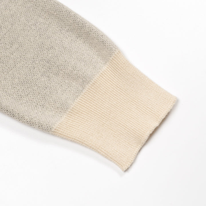 Herre abrikos hvalp design jacquard V-hals strik