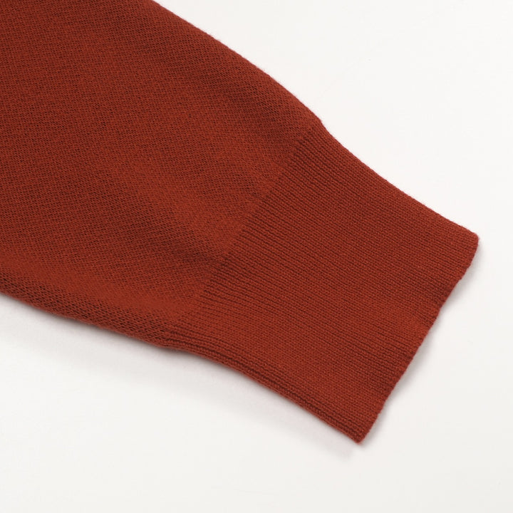 Maglieria uomo scollo a V jacquard serpente arancione