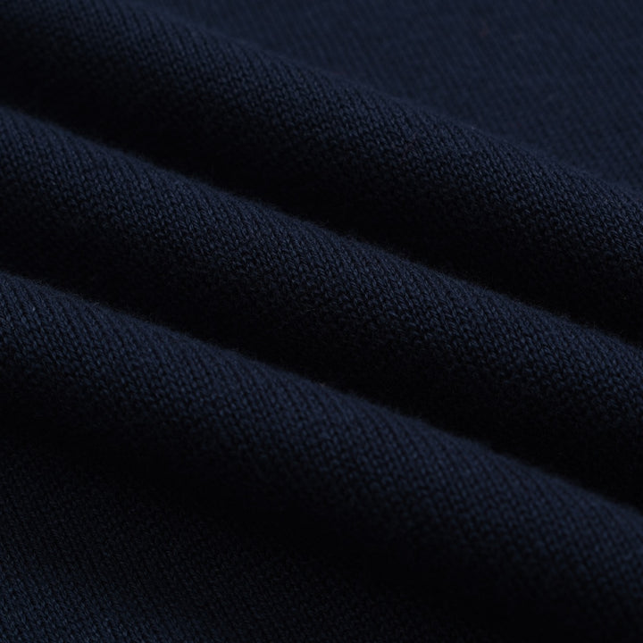 Kvinders mørkeblå broderede bobleærmer strik