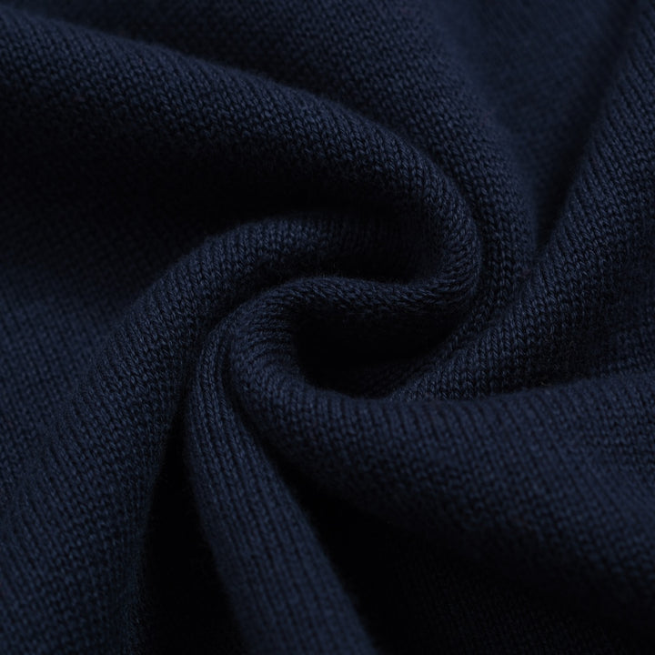 Kvinders mørkeblå broderede bobleærmer strik