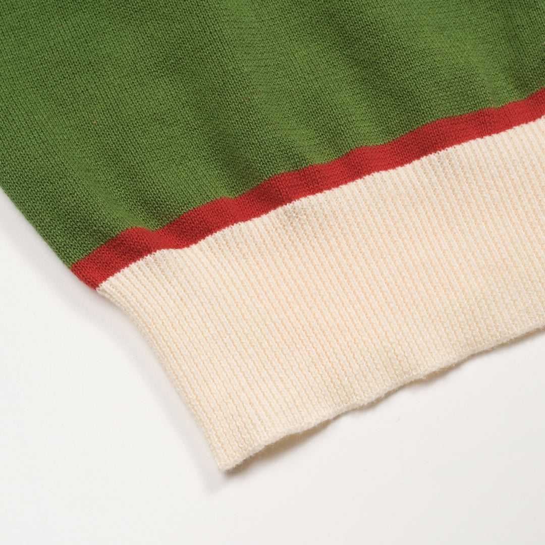 Kvinders grøn fuglebroderet strikcardigan