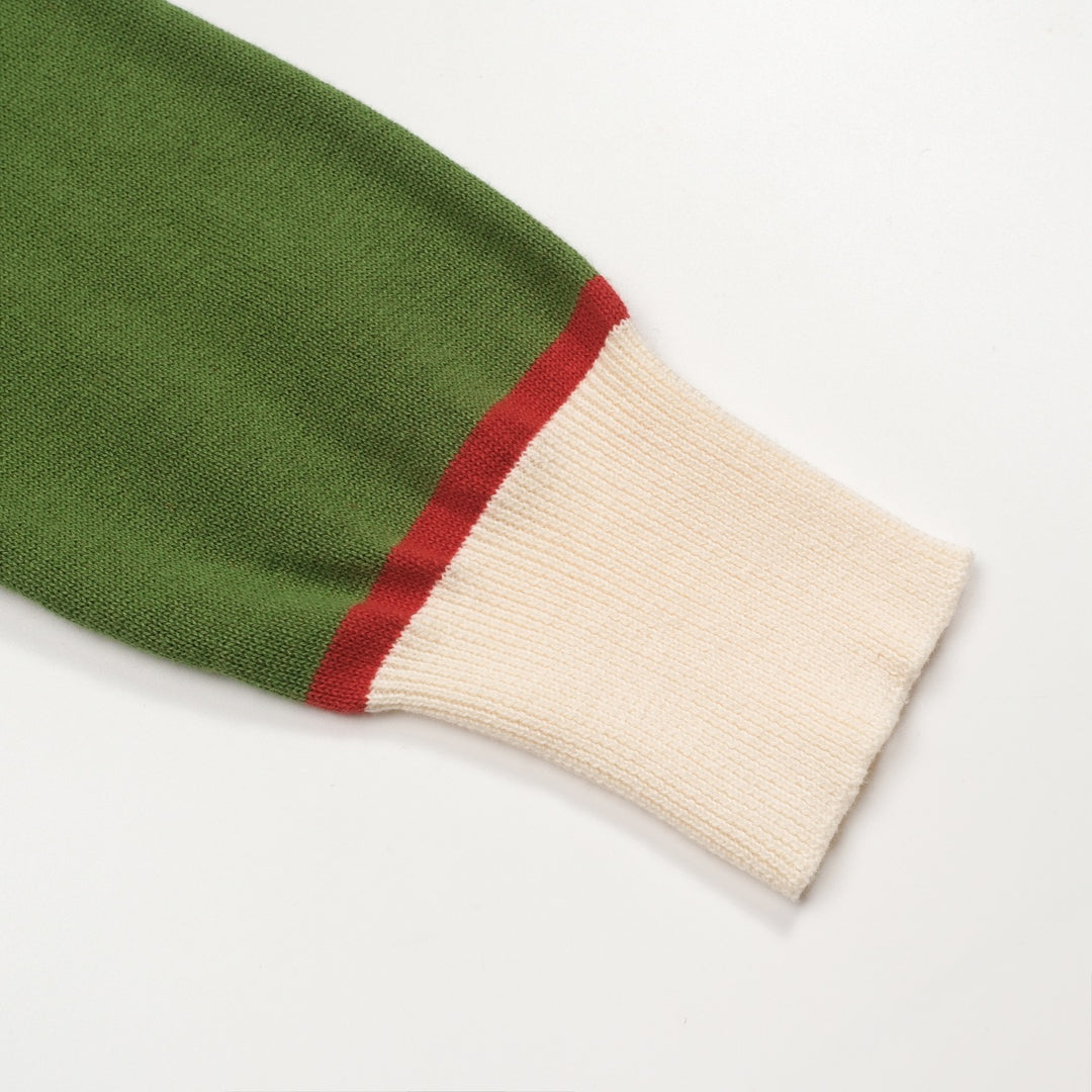 Kvinders grøn fuglebroderet strikcardigan