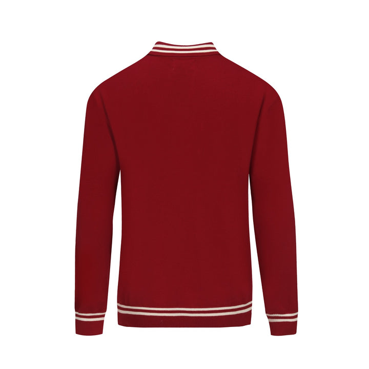 Polo da uomo in maglia jacquard classica a righe rosse