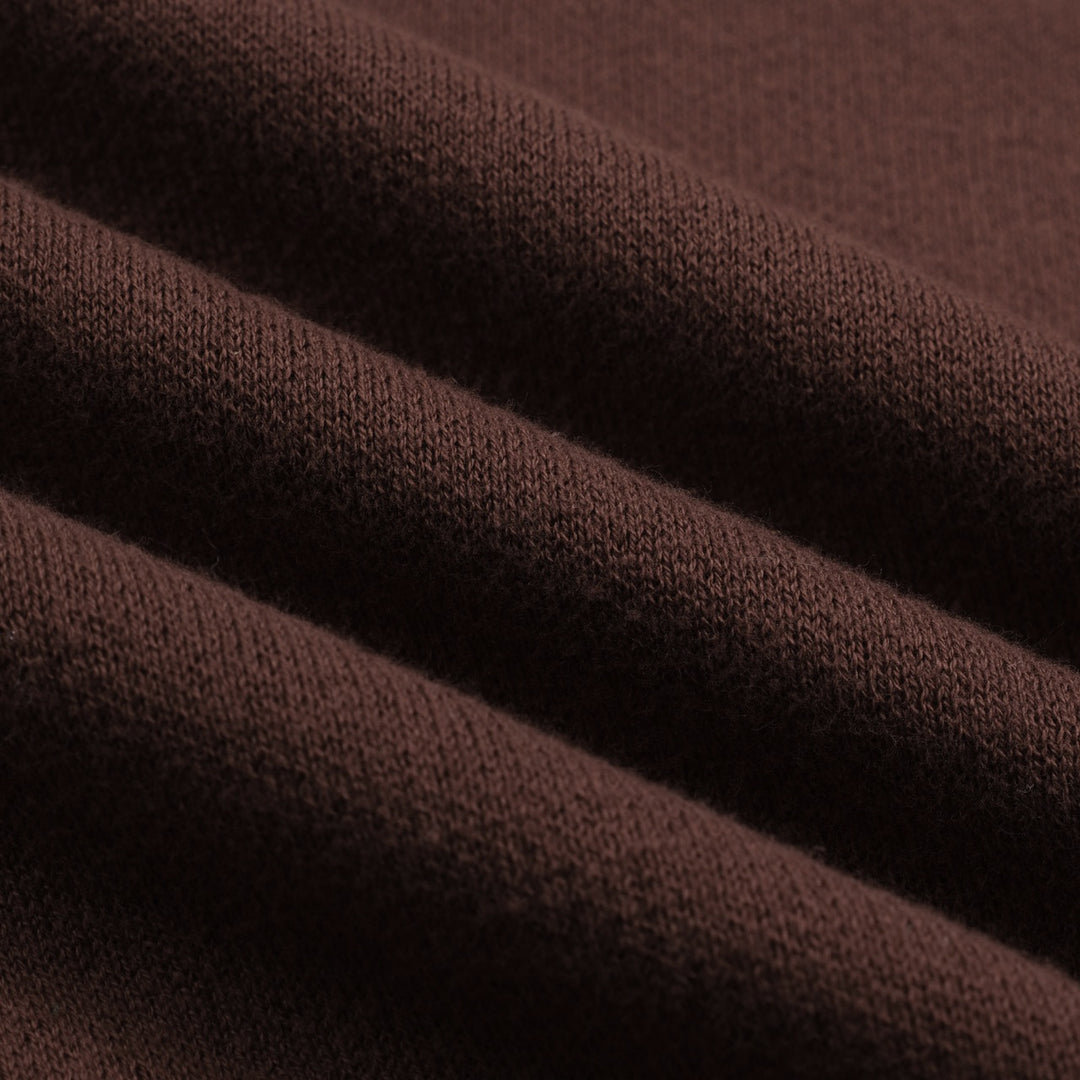 Braunes klassisches kariertes Strick-Poloshirt für Herren