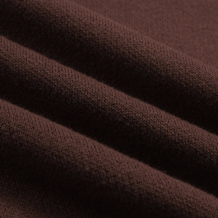 Braunes klassisches kariertes Strick-Poloshirt für Herren