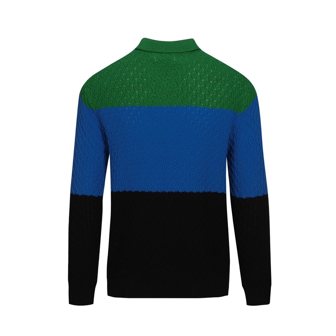 Mehrfarbiger, trendiger Street-Jacquard-Cardigan für Herren