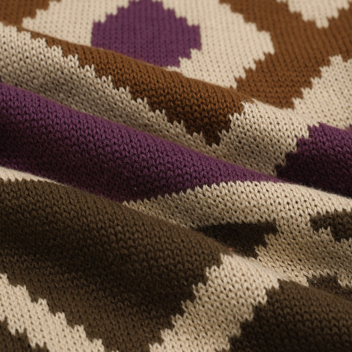 Trendiger Street-Jacquard-Cardigan für Herren in Khaki